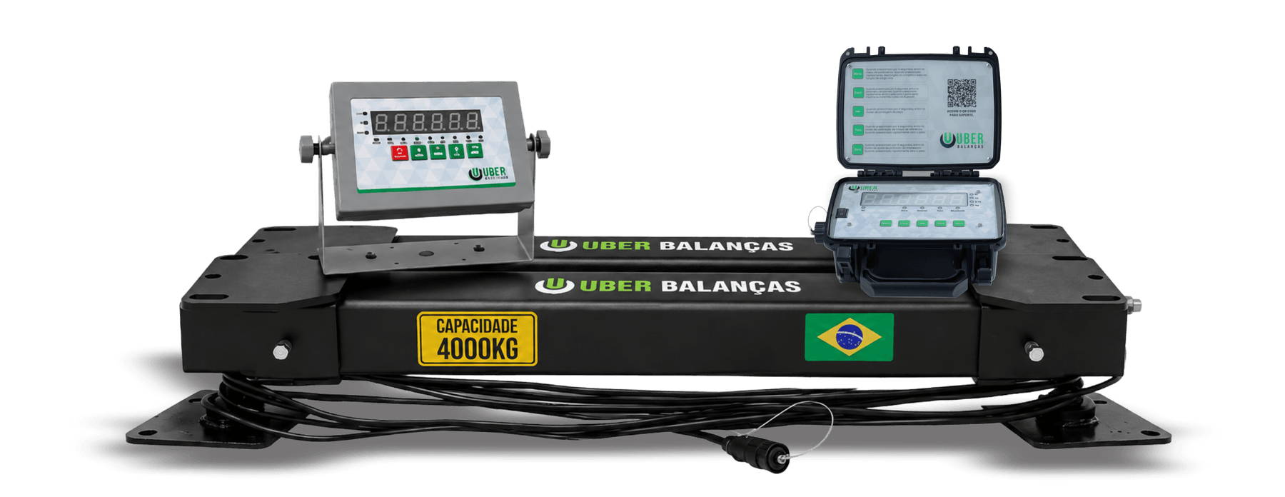 Balança de gado Uber Ultra: barras de pesagem para tronco ou brete, acompanhadas do indicador de peso